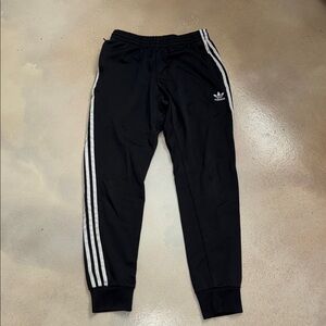 ADIDAS PARLEY Black Joggers with White Stripes Size M